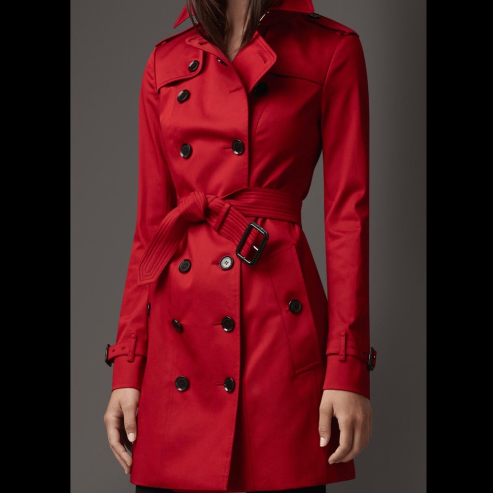 Burberry sandringham jacket in red